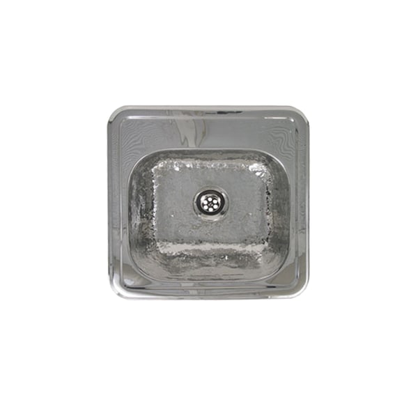 Whitehaus Sqr Drop-In Entertainment/Prep Sink W/ A Hammered Texture Bowl And Mir WH692ABB - main